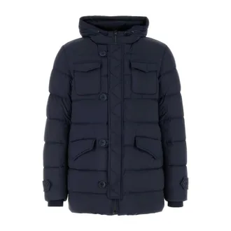 Herno Heren, Jassen, Blauw, Maat: XL Nylon