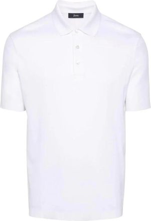 Herno Gebreide polo - Heren - Polos - Wit - 2XL - Katoen - Tops