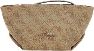 Guess Eco Evaine Beauty Case - Dames - Toilettassen - Bruin - ONE Size - Leer - Tassen