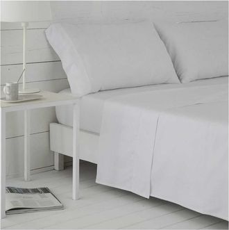 COTTON ARTEAN Juego de s&aacute;banas Bamb&uacute; 100% org&aacute;nico Blanco 240x260 Cama de 160
