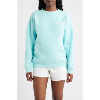 Rip Curl Surf Puff Logo Sweatshirt in Light Sea Blue at Nordstrom, Size X-Large