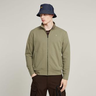 G-Star Mens G-Star RAW Nifous Zip Thru Sweater - Green Cotton - Size X-Small