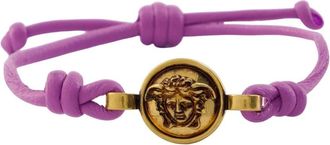 Versace Medusa Leren Armband - Dames - Armbanden - Paars - ONE Size - Leer - Accessoires