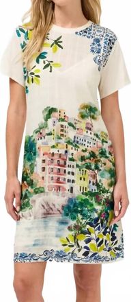 Johnny Was Crew Neck Tee Mini Dress In Ondora