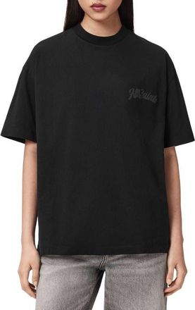 AllSaints Odyssey Cotton Graphic T-Shirt in Black at Nordstrom, Size X-Small