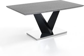 Oresteluchetta Oresteluchetta - Mesa Extensible Efecto Madera Con Acabado Hormig&oacute;n Cm. Al.75xp.90xl.160