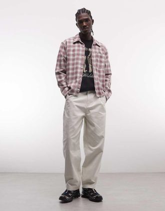 HUF Cromer - Pantaloni dritti bianchi-Bianco