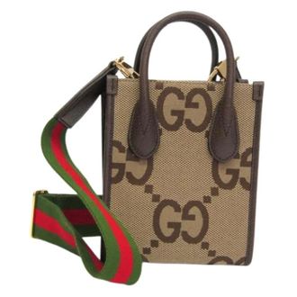 Gucci Pre-owned Mini Bags, female, Beige, Size: ONE SIZE Pre-owned Jumbo GG Mini 699406