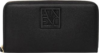 A|X Armani Exchange Portemonnee met rits - Dames - Portefeuilles - Zwart - ONE Size - Polyester - Accessoires