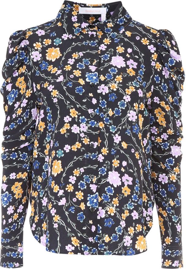 See by Chloe floral print puff sleeve blouse Size XS