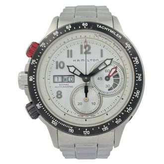 Hamilton Pre-owned Hamilton Khaki Chronograph Automatic White Dial Mens Watch H717260