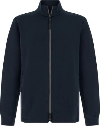 Boggi Milano zip pocket sweater - men - Cotton/Elastane/Polyester - L - Blue