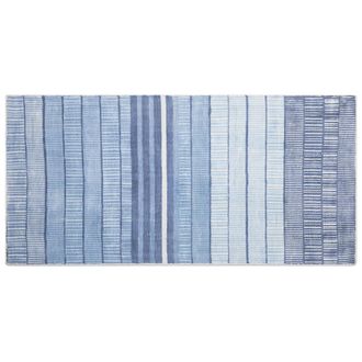 Beliani Beliani - Alfombra 80 X 150 Cm De Piel De Vacuno Gris Geom&eacute;trica Yardere