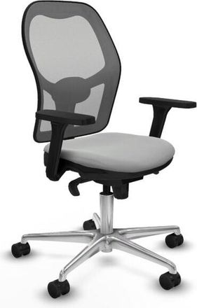 Piqueras y Crespo Piqueras Y Crespo - Jorquera sincro malla gris similpiel gris claro brazos 3D base aluminio ruedas 65mm nailon