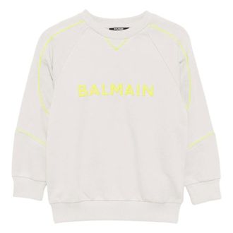Balmain Kids Sweatshirts, male, Gray, 4 Y, Logo Sweatshirt