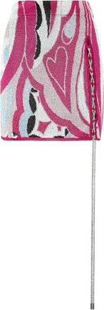 Philipp Plein Fuchsia Rok - Dames - Korte rokken - Veelkleurig - M - Katoen - Rokken