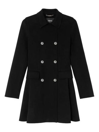 Versace double-breasted coat - Black