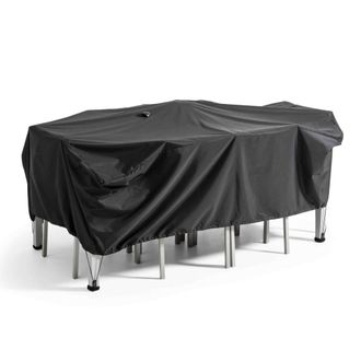 Oviala Funda para muebles de jard&iacute;n 200 x 130 x 60 cm negra