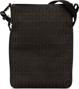 Fendi Borsa a tracolla in tela con motivo Zucchino 2000-2010 - Nero