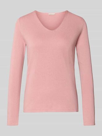 Tom Tailor Regular Fit Strickshirt aus Baumwoll-Viskose-Mix in Pink, Größe XXXL