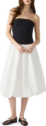 Steve Madden Oliver Strapless Cotton Sundress in Antique at Nordstrom, Size Xx-Large
