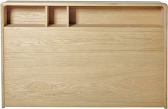 Maisons du monde Cabecero de cama de 160 de roble macizo con almacenaje