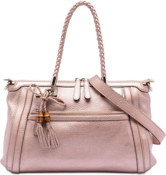 Gucci Pre-owned Gucci Metallic Pebbled Calfskin Bella Satchel Ladies 35ELIHB3MQ4WO1XI