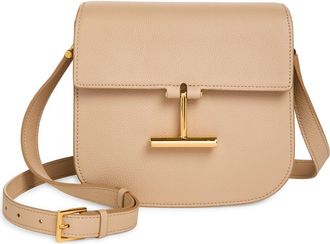 Tom Ford Mini Tara Grained Leather Crossbody Bag in Jaa Light Beige at Nordstrom