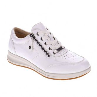 Revere Comfort Shoes Womens Boston Zip Sneaker In White Perf