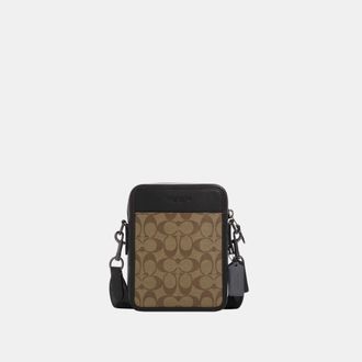Coach Mens Sullivan Crossbody in Signature Blocking Bag - Khaki - One Size