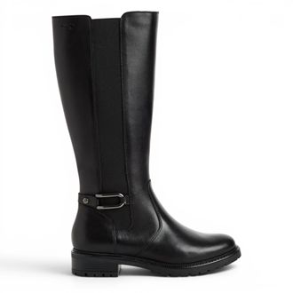 Tamaris Tamaris dames zwarte leren kniehoge plateau lange laarzen - 25609-47