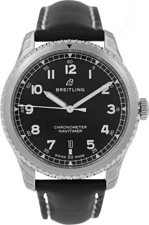 Breitling Pre-owned Breitling Aviator Navitimer Automatic Chronometer Black Dial Mens Watch A17314101B1X1