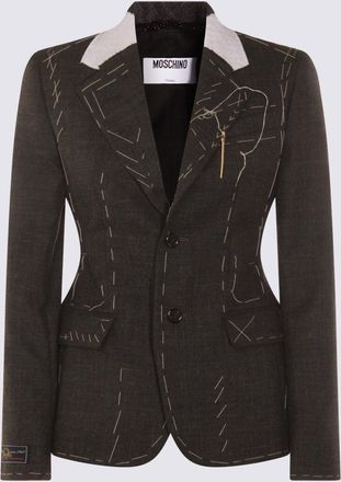 Moschino Jackets Blacks And Greys-Donna