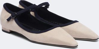 Manolo Blahnik Perdiccamod suede ballet flats