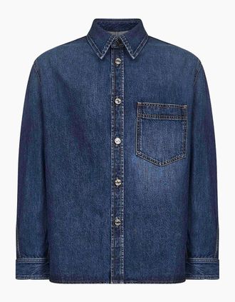 Givenchy Mens Vintage Denim Overshirt Blue - Size: Regular/36