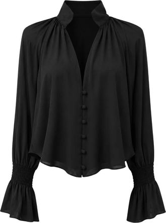 Actualee Polyester Blouse - Dames - Blouses - Zwart - M - Polyester - Overhemden