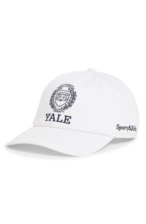 Sporty & Rich Yale Crest Classic Baseball Cap in White at Nordstrom