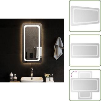 vidaXL The Living Store Specchio da Bagno con Luci LED 40x80cm - Specchio da trucco