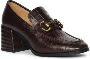 SaintG Isha Croc Embossed Pump in Dark Cherry at Nordstrom Rack, Size 6Us / 36Eu