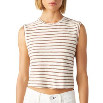 Amo Sleeveless Baby Tee In Bone