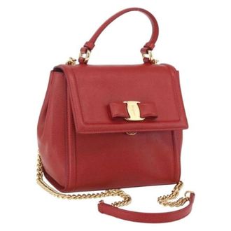 Ferragamo Pre-owned Handbags, female, Red, Size: ONE SIZE Pre-owned Handbag