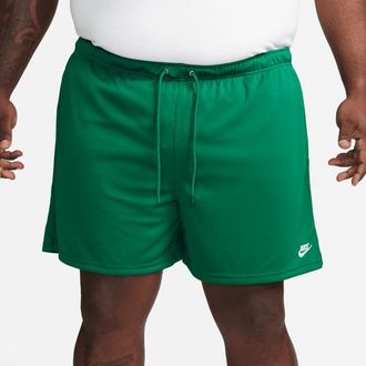 Nike Mens Club Flow Mesh Shorts - Green/White Size XL