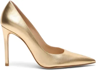 Stuart Weitzman Decollete Leather Metallic Stuart Power
