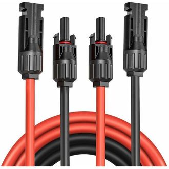 OEM Cable De Extensi&oacute;n Para Paneles Solares Con Conector Macho/hembra Para Sistemas Fotovoltaicos - Para Paneles Y Sistemas Solares - 1 Par (awg12/4 Mm&sup2; 5