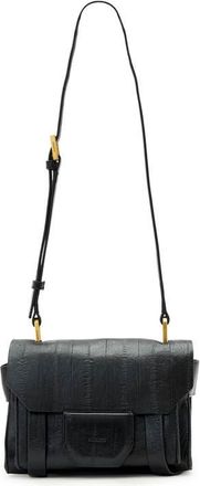 AllSaints Mini Ursa Eel Embossed Crossbody Bag in Black at Nordstrom