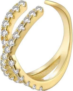 BEN ONI Pave X Ear Cuff in Gold at Nordstrom