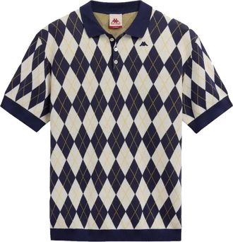 Kappa Giovani Argyll Polo - Heren - Polos - Blauw - S - Katoen - Tops
