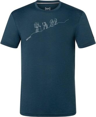 super.natural Hiking Tee Merinoshirt f&uuml;r Herren | blau