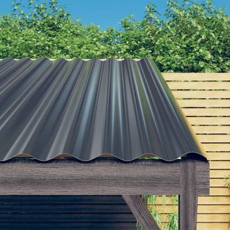 vidaXL Vidaxl - Paneles Tejado 36 Uds Acero Galvanizado Gris Antracita 80x36 Cm