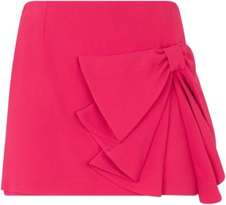 Red Valentino Minirok met Strik - Dames - Korte rokken - Roze - 2XS - Leer - Rokken